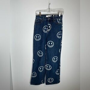 Thalassa wide leg smiley face jeans women’s size M